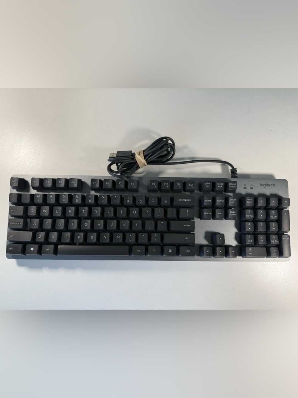 Logitech K840 Mechanical Keyboard with Romer G Switches  - Black. Tested.